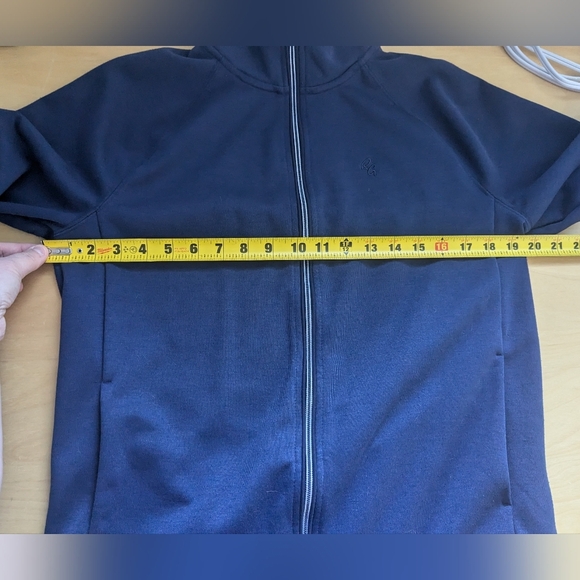 ROBERT GRAHAM men sweat shirt size small navy Blue full zip - Picture 10 of 11